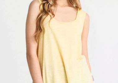 Funky Buddha Γυναικείο βαμβακερό tank top FBL013-108-04 Κίτρινο - Funky Buddha - 
