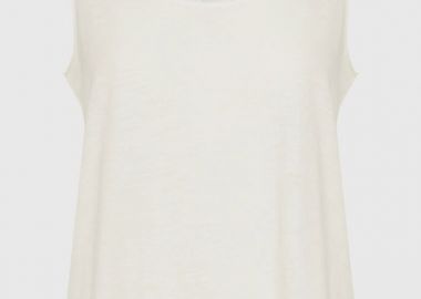 Funky Buddha Γυναικείο βαμβακερό tank top FBL013-108-04 Σπασμένο Λευκό - Funky Buddha - 