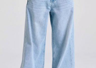 Funky Buddha Γυναικείο Loose Fit Jean Παντελόνι FBL011-167-02 Ανοιχτό Μπλέ - Funky Buddha - 