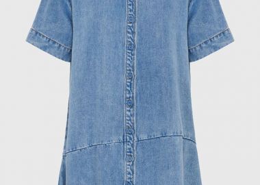 Funky Buddha Γυναικείο Relaxed Denim Φόρεμα FBL013-160-13 Μπλέ - Funky Buddha - 