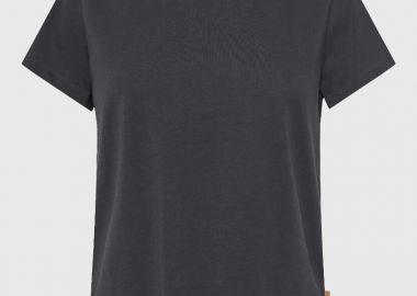 Funky Buddha Γυναικείο T-shirt από οργανικό βαμβάκι - The basics collection FBL013-103-04 Ανθρακί - Funky Buddha - 