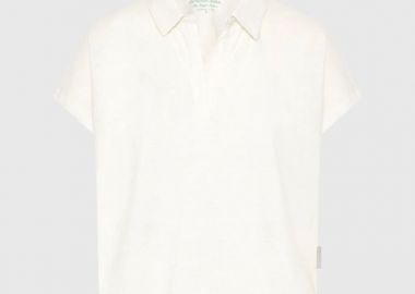 Funky Buddha Γυναικείο T-shirt με γιακά FBL013-109-04 Σπασμένο Λευκό - Funky Buddha - 