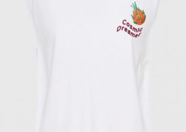 Funky Buddha Γυναικείο T-shirt με Graphic Frame FBL011-117-04 Λευκό - Funky Buddha - 