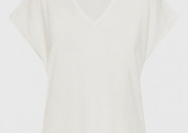 Funky Buddha Γυναικείο t-shirt με V λαιμόκοψη FBL013-111-04 Σπασμένο Λευκό - Funky Buddha - 