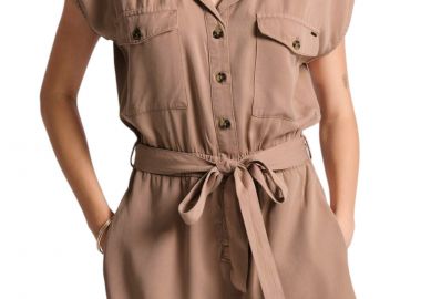 Funky Buddha Με Υφασμάτινη Ζώνη FBL009-112-12-SANDSTONE Γυναικείο - Funky Buddha - 