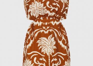 Funky Buddha Μίνι Φόρεμα με Άνοιγμα στην Πλάτη FBL013-107-13 Πορτοκαλί - Funky Buddha - 