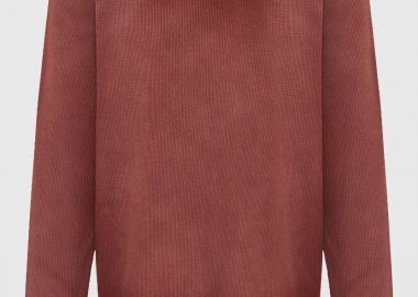Funky Buddha Relaxed fit μονόχρωμη μακρυμάνικη μπλούζα FBM012-007-07 Κανελί - Funky Buddha - 