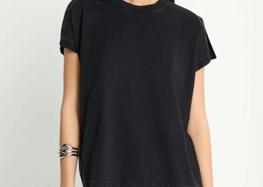 Funky Buddha T-shirt με Άνοιγμα στο Μανίκι FBL013-106-04 Μαύρο - Funky Buddha - 