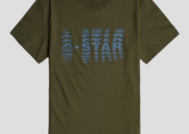 G-STAR Ανδρικό Χακί Shattered T-Shirt In Green - G-STAR - 
