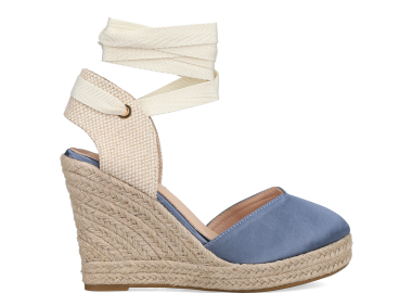 Γαλάζια σατέν εσπαντρίγια - MIGATO - 