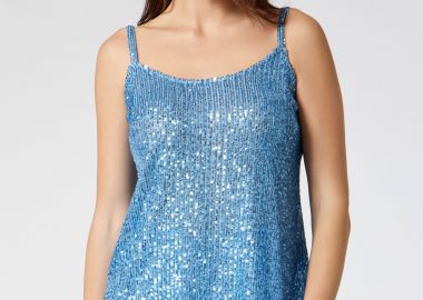 ΓΑΛΑΖΙΟ ΑΜΑΝΙΚΟ ΤΟΠ ΜΕ ΠΑΓΙΕΤΑ - Anna Raxevsky - 