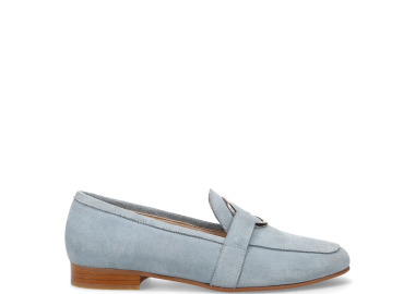 Γαλάζιο δερμάτινο μοκασίνι - MIGATO - 