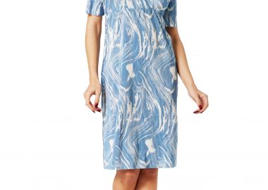 ΓΑΛΑΖΙΟ ΠΛΙΣΕ ΦΟΡΕΜΑ ΜΕ ΚΡΟΥΑΖΕ ΜΠΟΥΣΤΟ - Anna Raxevsky - 