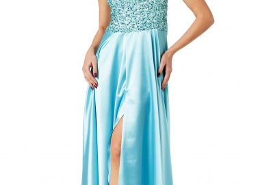 ΓΑΛΑΖΙΟ ΣΑΤΕΝ ΜΑΞΙ ΦΟΡΕΜΑ ΜΕ ΜΠΟΥΣΤΟ ΑΠΟ ΠΑΓΙΕΤΕΣ - Anna Raxevsky - 