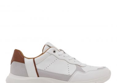 Galgary Ανδρικά παπούτσια Sneakers 105-700 Λευκό-Ταμπά O5700105263F - CALGARY - 