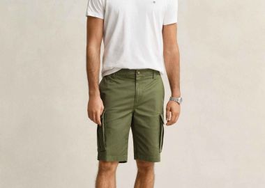 Gant ανδρική βερμούδα cargo Regular Fit - 205630 Λαδί - GANT - 