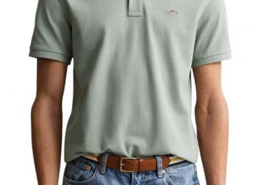 Gant Ανδρική Κοντομάνικη Μπλούζα Polo 3G2210-1-G0010 Σκούρο Γκρί - Gant - 