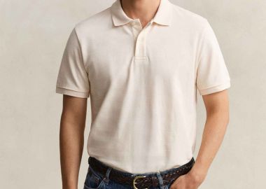 Gant ανδρική μπλούζα πόλο textured με ton-sur-ton ριγέ σχέδιο και λογότυπο Regular Fit - 2014096 Εκρού - GANT - 