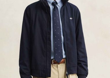 Gant ανδρικό αδιάβροχο jacket με κεντημένο λογότυπο Regular Fit - 7006600 Μπλε Σκούρο - GANT - 