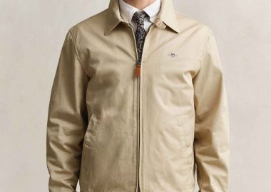 Gant ανδρικό αδιάβροχο jacket με κεντημένο λογότυπο Regular Fit - 7006602 Μπεζ - GANT - 