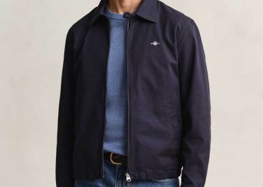 Gant ανδρικό αδιάβροχο jacket με κεντημένο λογότυπο Regular Fit - 7006602 Μπλε Σκούρο - GANT - 