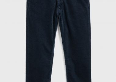 Gant ανδρικό κοτλέ παντελόνι Slim Fit Cord 34L - 1000188 Μπλε Σκούρο - GANT - 