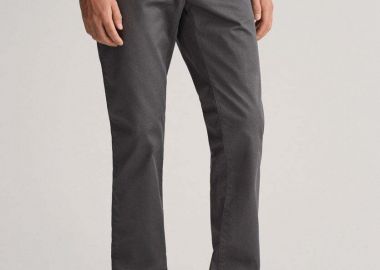 Gant Ανδρικό Παντελόνι Chino Slim Fit Cotton Twill 1505221 Ανθρακί - Gant - 