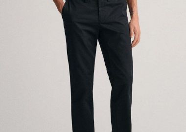 Gant Ανδρικό Παντελόνι Chino Slim Fit Cotton Twill 1505221 Μαύρο - Gant - 