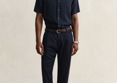 Gant Ανδρικό Παντελόνι Regular Fit Lyocel 1505404 Σκούρο Μπλέ - Gant - 