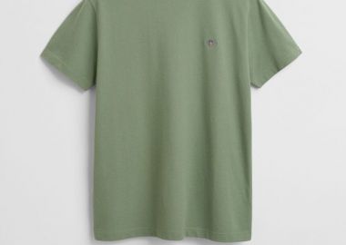 Gant Ανδρικό Pique Slim Fit Κοντομάνικο T-Shirt 2013033 Πράσινο - Gant - 
