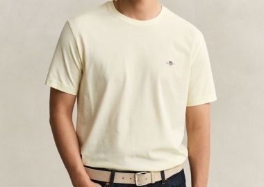 Gant Ανδρικό Reg Shield Κοντομάνικο T-Shirt 2003184 Κίτρινο - Gant - 