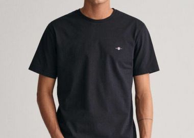 Gant Ανδρικό Reg Shield Κοντομάνικο T-Shirt 2003184 Μαύρο - Gant - 