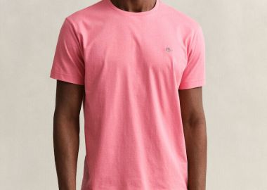 Gant Ανδρικό Reg Shield Κοντομάνικο T-Shirt 2003184 Ρόζ - Gant - 