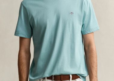 Gant Ανδρικό Reg Shield Κοντομάνικο T-Shirt 2003184 Τιρκουάζ - Gant - 