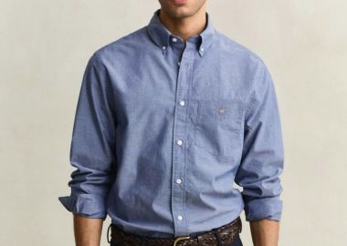 Gant Aνδρικό Regular Classic Poplin Shirt 3000100 Μπλέ - Gant - 