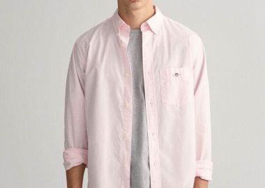 Gant Aνδρικό Regular Classic Poplin Shirt 3000100 Ρόζ - Gant - 