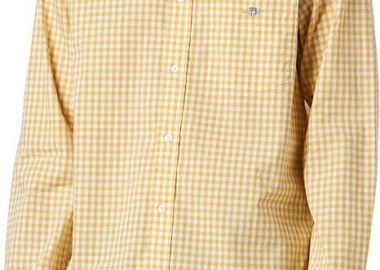Gant Ανδρικό Regular Fit Καρό Πουκάμισο 3000120 Κίτρινο - Gant - 