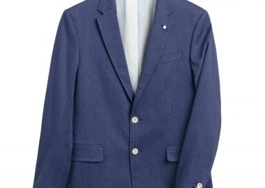 Gant ανδρικό σακάκι από λινάρι και βαμβάκι - 7705143 Μπλε Σκούρο - GANT - 