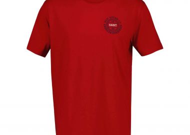 Gant ανδρικό T-shirt με graphic logo print Regular Fit - 2003402 Κόκκινο - GANT - 