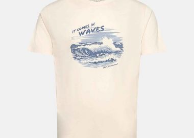 Gant ανδρικό T-shirt με graphic print Regular Fit - 2003444 Κρέμ - GANT - 