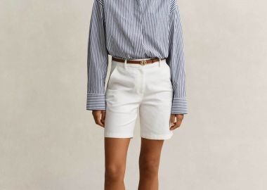 Gant γυναικεία βερμούδα chino Regular Fit - 4020130 Λευκό - GANT - 