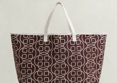 Gant γυναικεία canvas τσάντα θαλάσσης με σχέδιο - 4975139 Καφέ Σκούρο - GANT - 