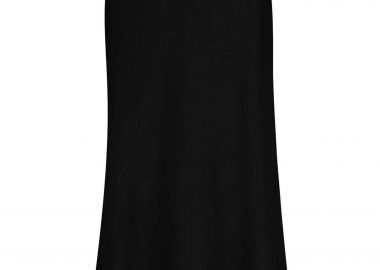 Gant γυναικεία midi φούστα ψηλόμεση με λινάρι Relaxed Fit - 4400231 Μαύρο - GANT - 