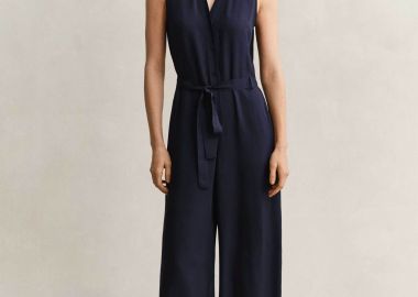 Gant γυναικεία ολόσωμη φόρμα αμάνικη με ζώνη Regular Fit - 4503505 Μπλε Σκούρο - GANT - 