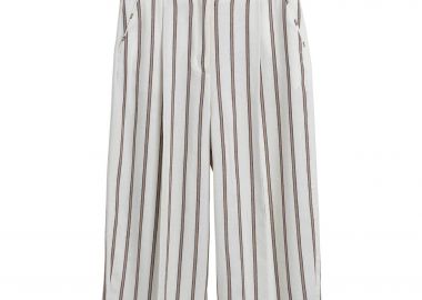 Gant γυναικείο cropped παντελόνι με τσέπες και all-over sailor rope motif - 4150171 Λευκό - GANT - 