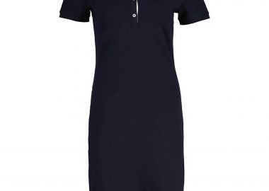 Gant γυναικείο midi φόρεμα πόλο πικέ με λογότυπο Slim Fit - 4201468 Μπλε Σκούρο - GANT - 