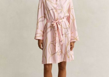 Gant γυναικείο mini φόρεμα σεμιζιέ με print Regular Fit - 4503497 Ροζ Ανοιχτό - GANT - 