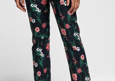 Gant γυναικείο παντελόνι cigarette floral - 4150093 Μπλε Σκούρο - GANT - 