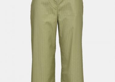 Gant γυναικείο παντελόνι cropped με ρίγες ton sur ton - 4150130 Λαδί - GANT - 