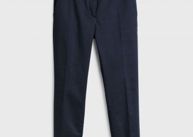 Gant γυναικείο παντελόνι Tech Prep™ Satin Slacks - 4150135 Μπλε Σκούρο - GANT - 